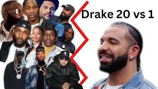 20 vs 1 Drake ❤️‍🩹💔❤️‍🩹 Diss Lyrics