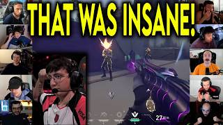 Valorant Streamers React To KRU Saadhak &amp; Mwzera CRAZY 2v5 CLUTCH Against 100T In VCT