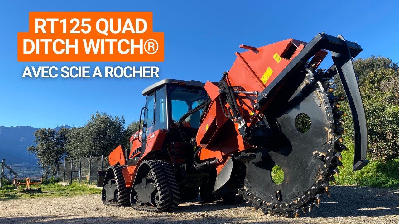 RT125 Quad Ditch Witch® avec scie à rocher
