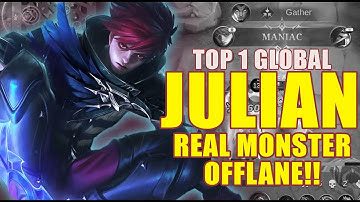 21 Kills + MANIAC!! Julian Real Monster Offlane!! - Build Top 1 Global Julian ~ MLBB