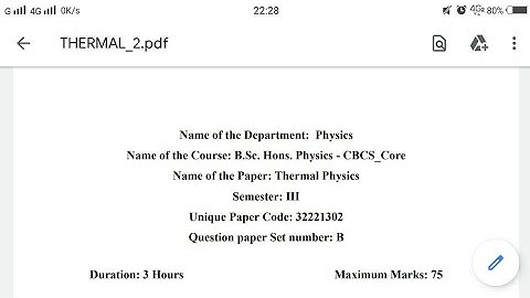 Thermal Physics Question Paper -2  | Semester-3 | OBE | B.Sc. (Honours) | University of Delhi #du