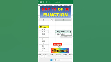 Excel Formula to Find Odd Numbers SUM | Quick Tutorial #shorts