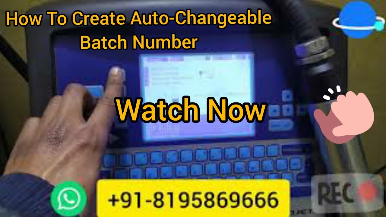 How To Create AutoChangeable Batch Number In Videojet Industrial