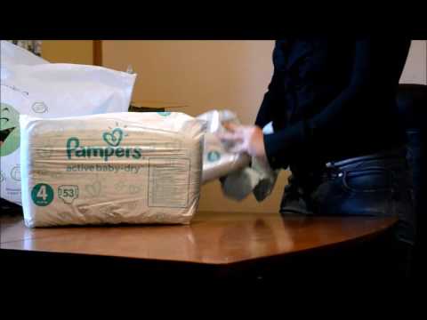 Распаковка Pampers active baby dry