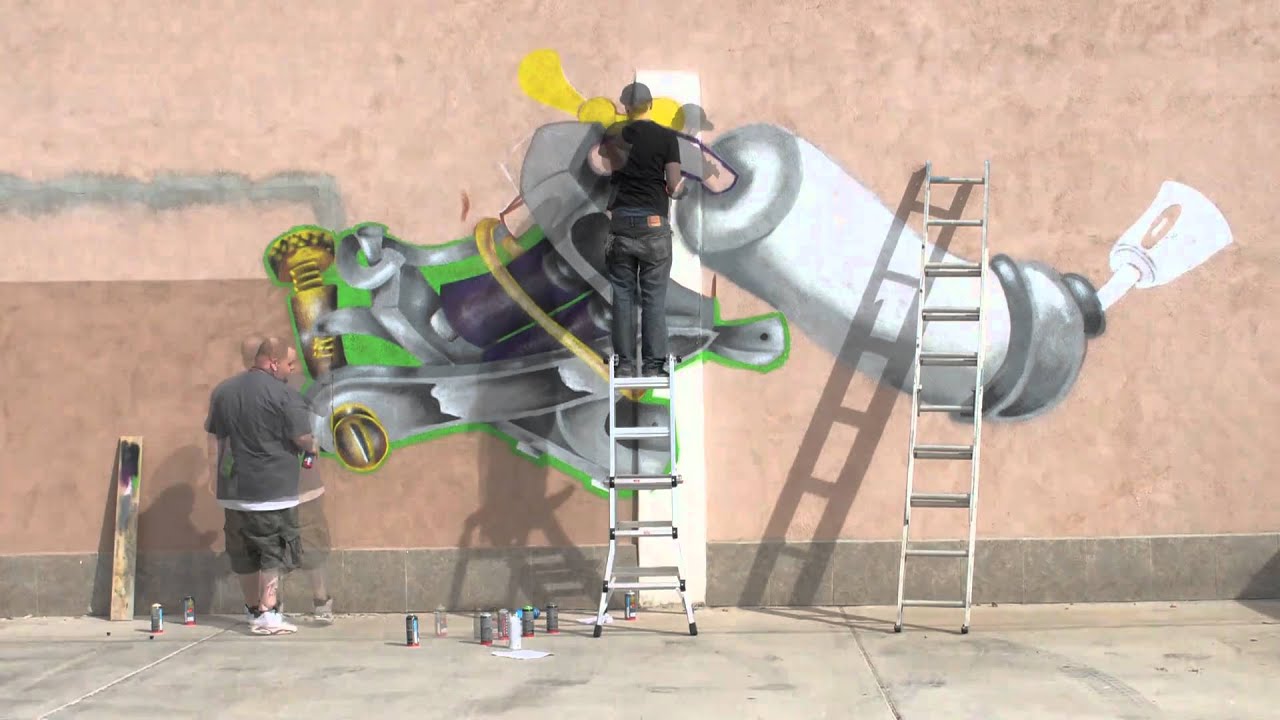 Urban Graffiti Art in Chandler Az time lapse creation 
