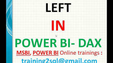 DAX functions | Left in Power BI | left in dax | mid in dax