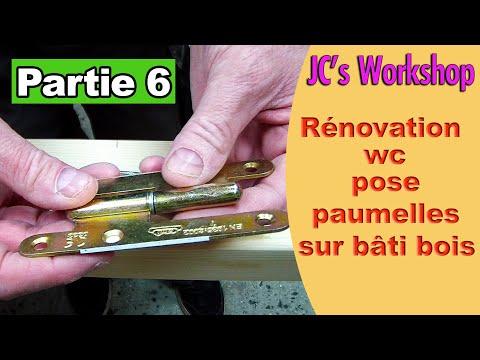 Comment poser des paumelles sur bâti bois, rénovation wc. partie 6 #107