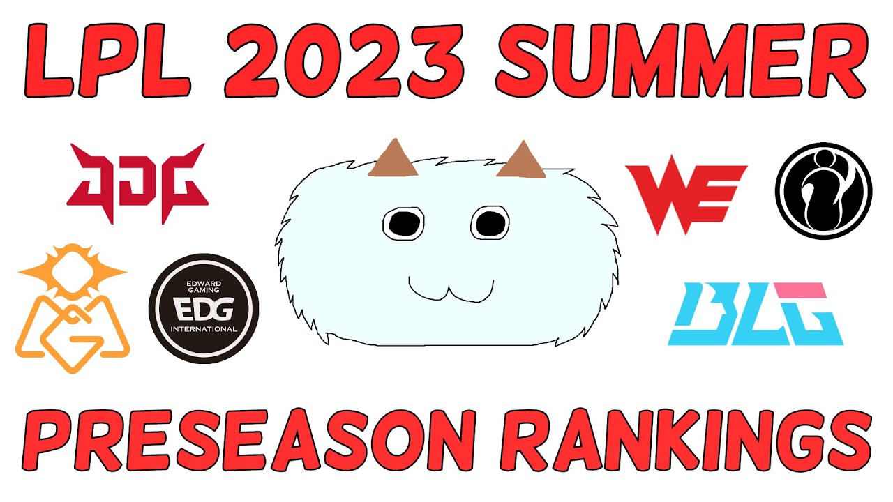 LPL 2023 Summer Split Preseason Power Rankings YouTube
