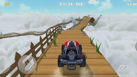 Mountain climb stund car games Hard Rock car Level 26