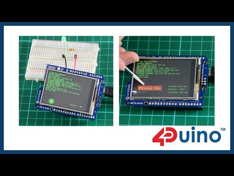 Client Server featuring 4Duino-24 - 2.4" TFT LCD  IoT Display Module