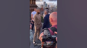 Eubank Jr ANGRY faceoff with Liam Smith! First meeting since rematch!