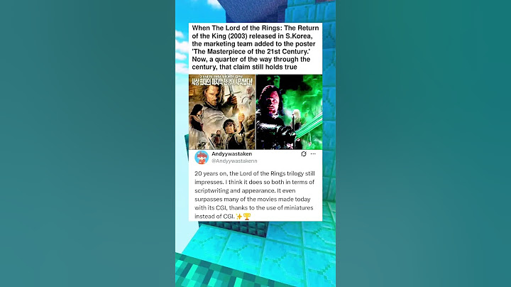 When The Lord of the Rings: The Return of the King (2003) released in S.Korea, the marketing team