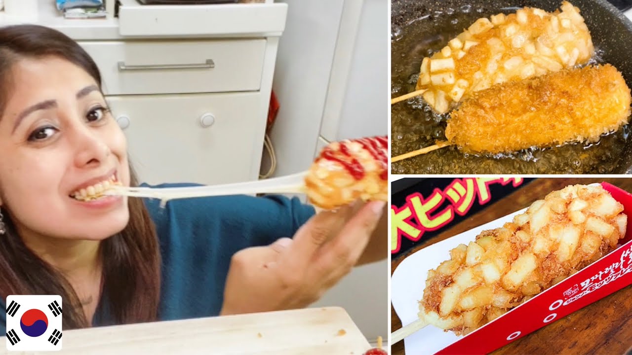 Receta Banderilla Coreana  HATTOGU! con papa!