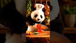 Panda Cooking ASMR 🥕🔪 | Most Satisfying Cutting Ever!   #panda #asmr  #cuteanimals #viralshorts