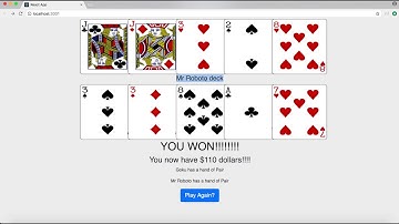 React/Rails Single Player Poker