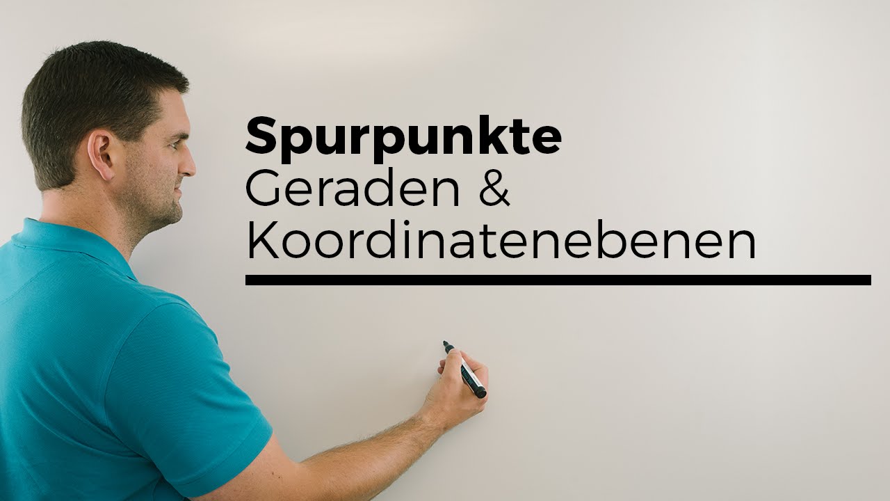 Update Spurpunkte von Geraden mit den Koordinatenebenen, Vektorgeometrie | Mathe by Daniel Jung