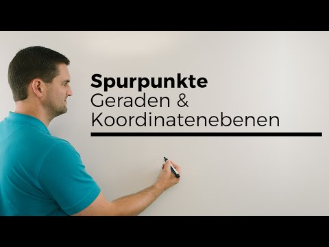 Spurpunkte von Geraden mit den Koordinatenebenen, Vektorgeometrie | Mathe by Daniel Jung