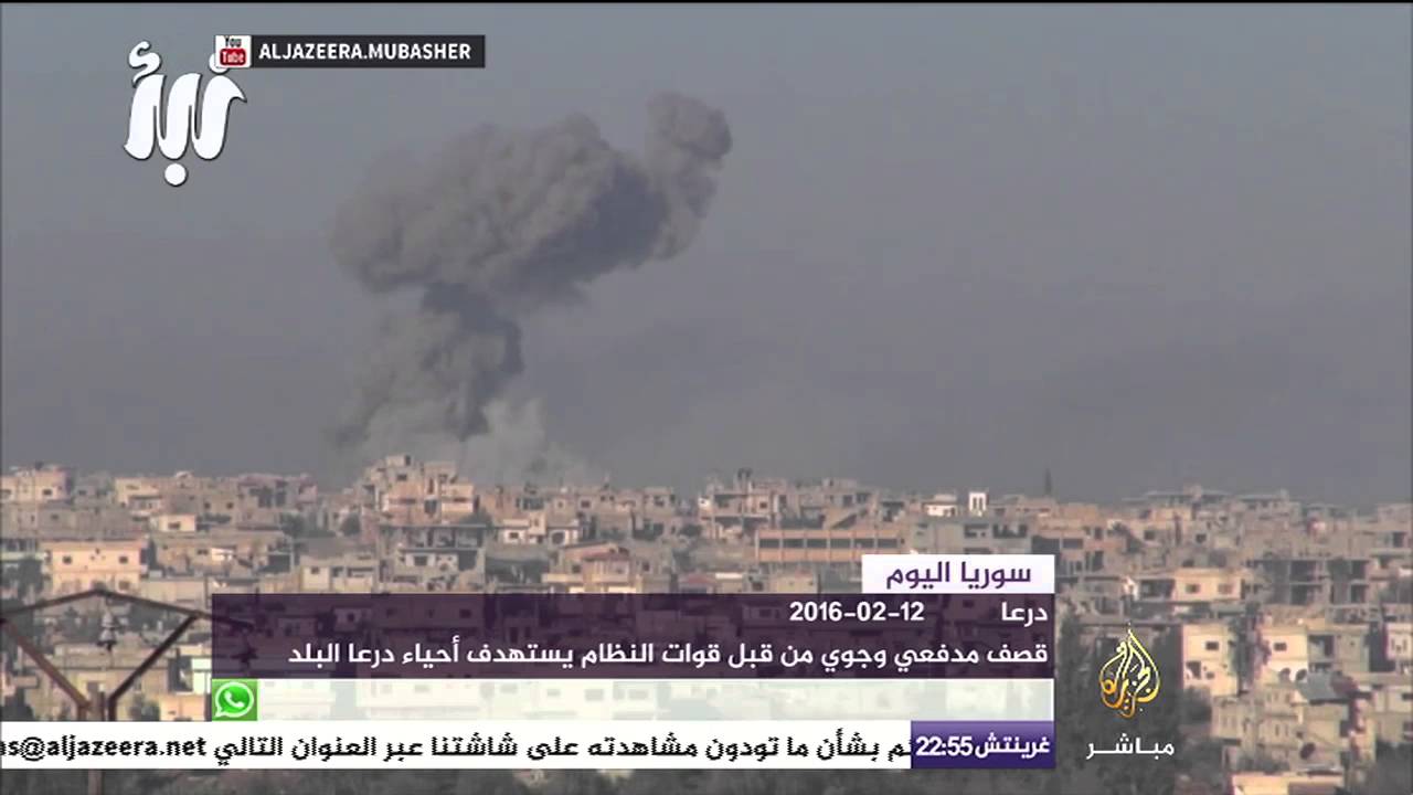 استمرار القصف المدفعي والجوي من قبل قوات النظام السوري لأحياء درعا