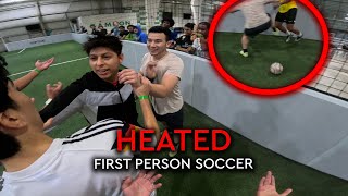 INTENSE INDOOR SOCCER GAMES GET HEATED | First Person Football | Soccer POV Indoor Soccer