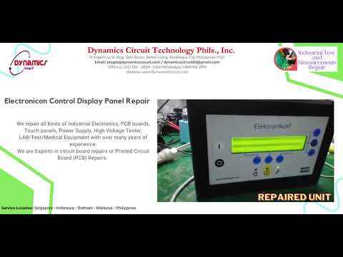 Electronicon Control Display Panel Repair- PH - YouTube