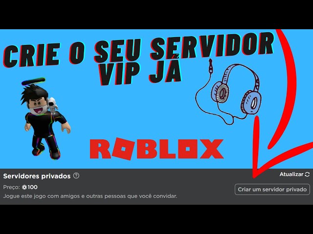 COMO TER SERVIDOR VIP de GRAÇA em QUALQUER JOGO do ROBLOX! *NÃO é  CLICKBAIT!* 