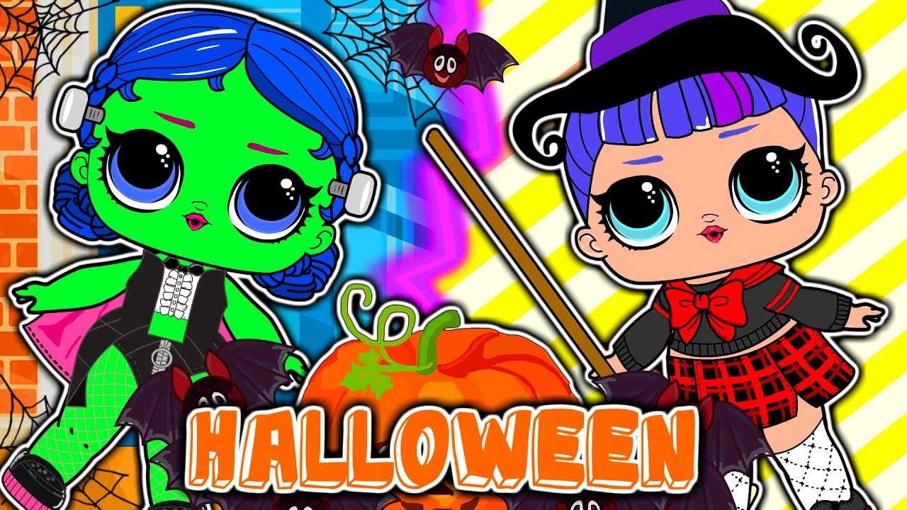 LOL dolls wearing halloween costumes on Halloween party 2018 cartoonz