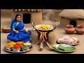 Miniature Doll Aloo Paratha & Roti Cooking ASMR | Indian Village Tiny Kitchen Story