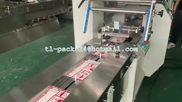 Card flow wrapper machine ,Auto Card packaging with Card Feeder and Labeler ,Auto Card Packaging