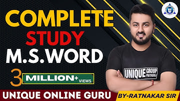 Microsoft Word (Home Menu )Tutorial (हिंदी) - Complete MS-Word Tutorial 2020 for Beginners