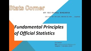 Fundamental Principles of Official Statistics | Official Statistics | UN | Stats Corner