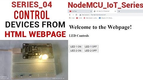 Controlling devices from custom HTML Webpage with NodeMCU(NodeMCU ESP8266 IoT Series)