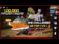 1,00,000 (2 Ships) Popularity 1 vs 1 TDM Match - She Challenged Me For A TDM Match - PUBG Mobile