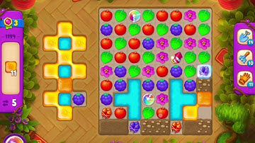 GardenScapes Level 1194 no boosters (13 moves)