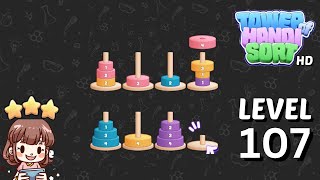 Tower of Hanoi Sort Level 107 Solution Walkthrough