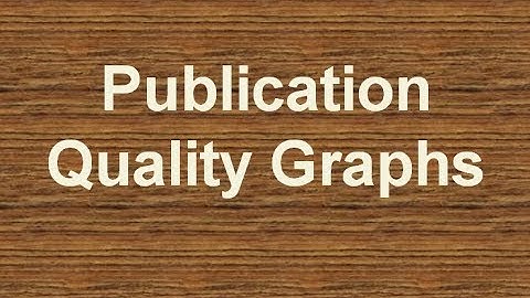How to make publication quality graphs in excel