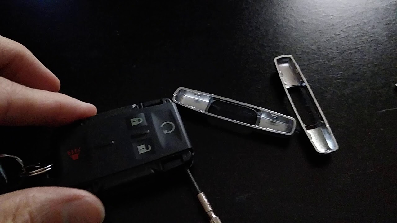 Partial disassemble of a Chevy keyfob