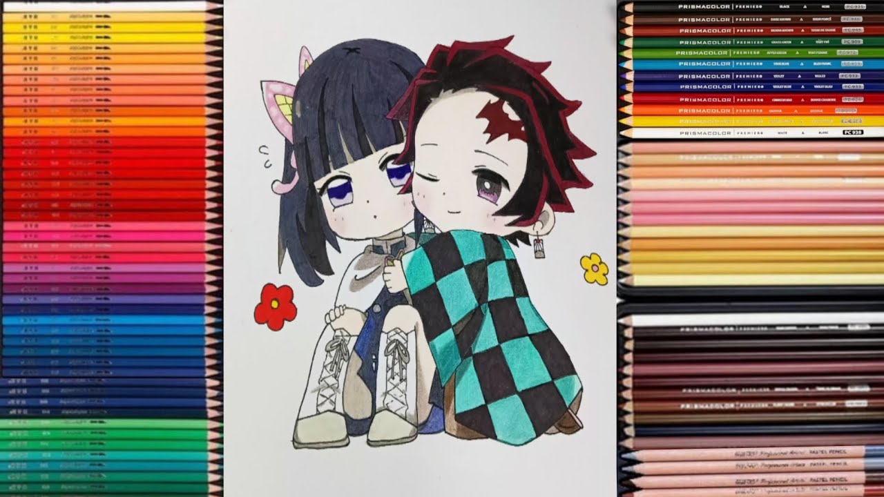 Drawing Of ( kanao & Tanjiro ) From Demon Slayer 
