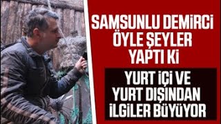 Samsunda Yaptığı Heykeller Ilgi Odağı Oldu