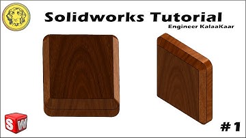 Solidworks Tutorial for Beginners | Solidworks Tutorials | " WOODEN BASE "| Part 09