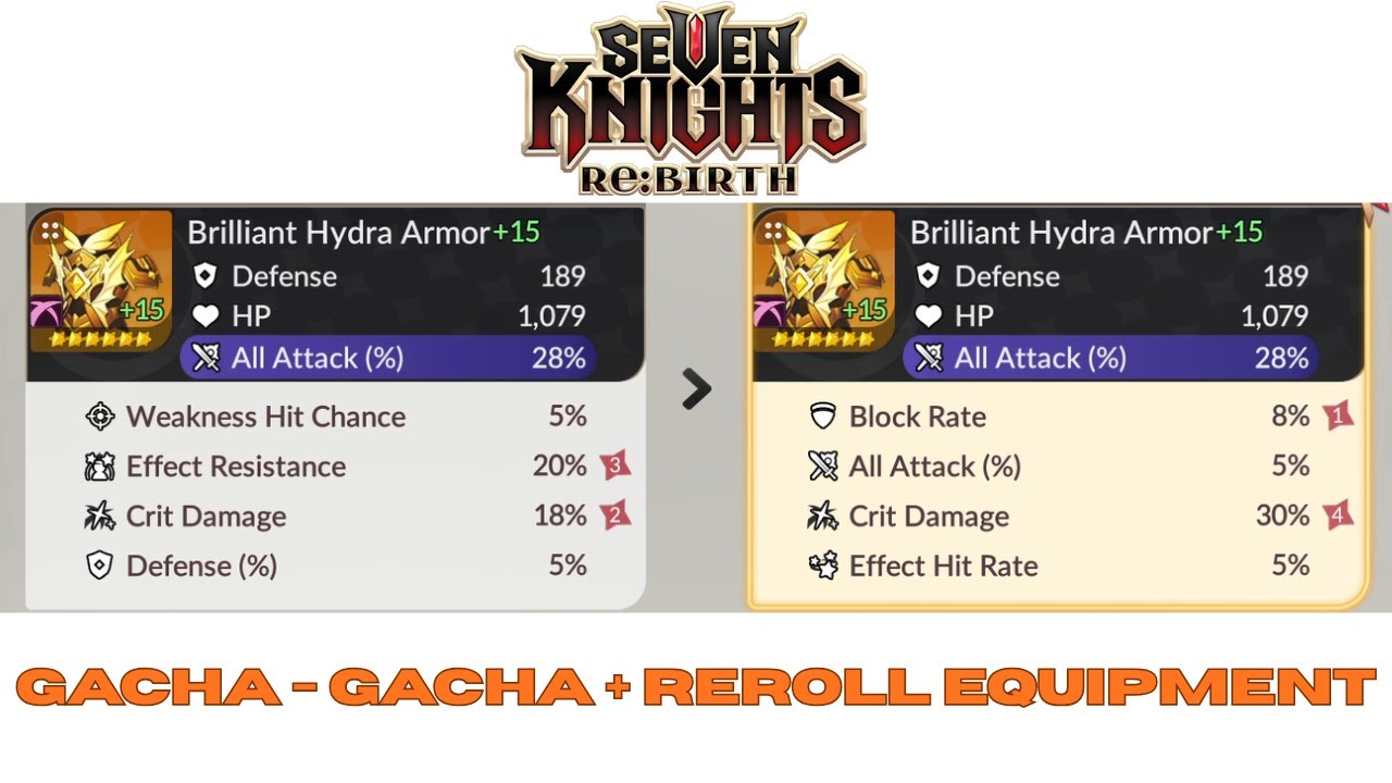 GACHA TIPIS-TIPIS, SEKALIAN REROLL EQUIPMENT | SEVEN KNIGHT REBIRTH