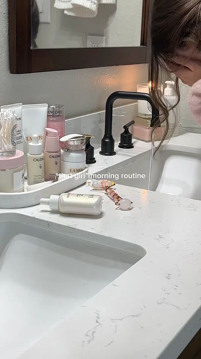 “that girl” morning routine 🩰🧖🏼‍♀️🫧 #thatgirl #thatgirlaesthetic #morningroutine