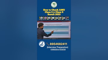 How to Check AMU Interview List Class 6 & Class 9 Released 2025 #amu9entrance #amu6entrance #amu