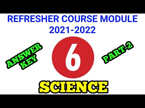 6th standard science Refresher Course Module Answer key UNIT 3,4 EM