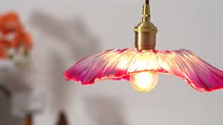 Flower Glass Plug In Pendant Lamp