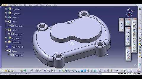 How to create a mechanical part using CATIA Part Design 1