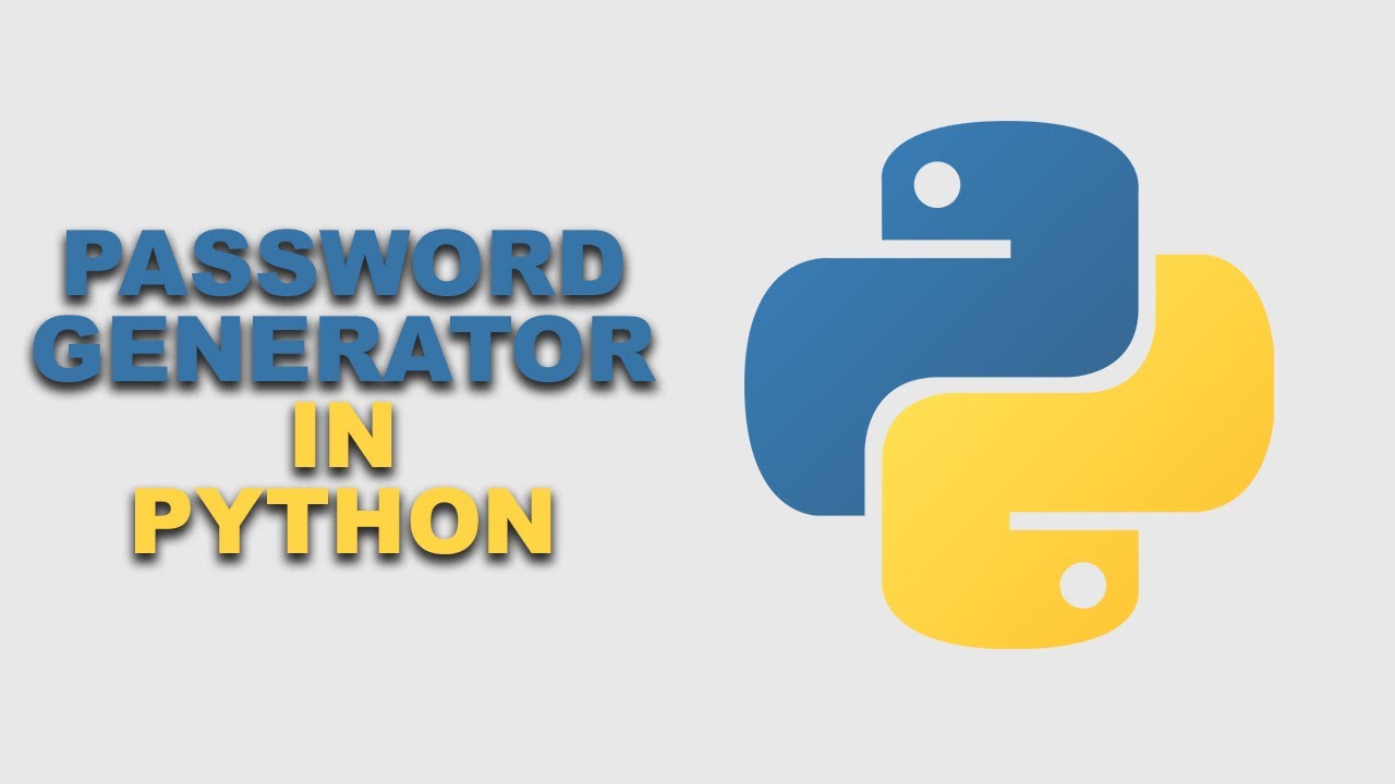 Password Generate in Python - YouTube
