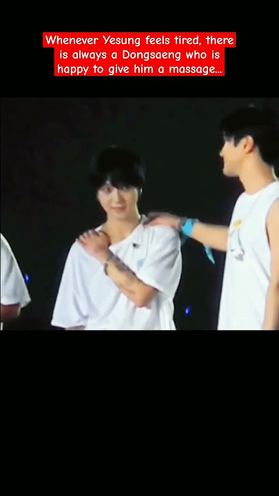 Whenever Yesung feels tired, there is always a Dongsaeng who is happy to give him a massage...