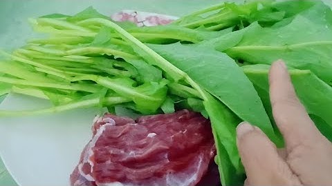 Cách xào rau bồ công anh với tỏi và thịt bò vừa chín tới,ngon,ngọt,bổ dưỡng.