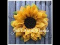 Burlap Sunflower Wreath | Facebook Live | Natural Jute Burlap with Twisted Brown Center