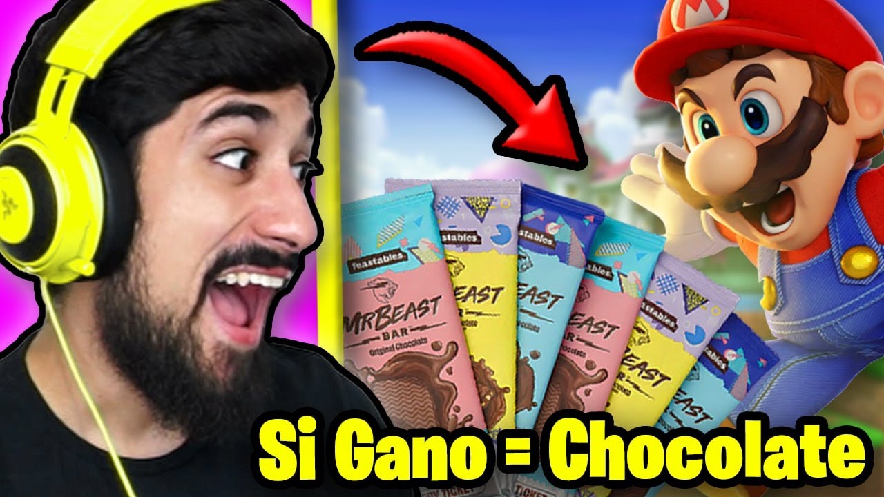 SI GANO PRUEBO UN CHOCOLATE DE MR BEAST 😳 | SUPER MARIO MAKER 2 - YouTube